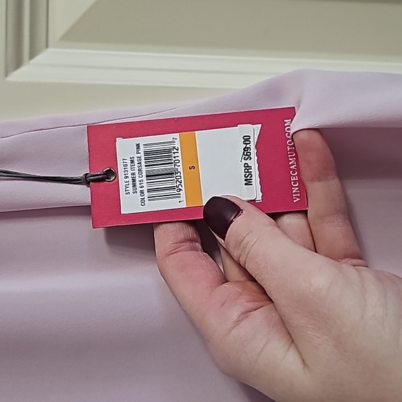 VINCE CAMUTO rose pink blouse - Picture 3 of 4